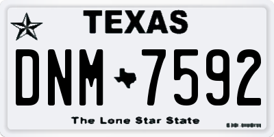 TX license plate DNM7592