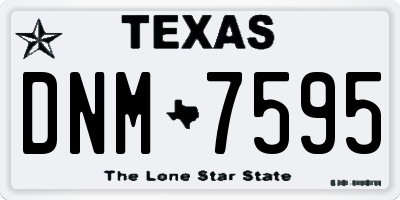 TX license plate DNM7595