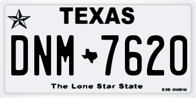 TX license plate DNM7620