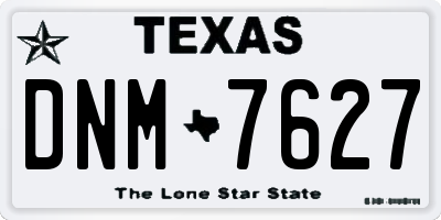 TX license plate DNM7627
