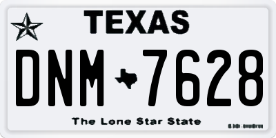 TX license plate DNM7628