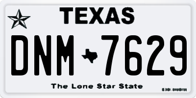 TX license plate DNM7629