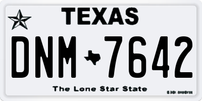 TX license plate DNM7642