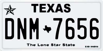 TX license plate DNM7656