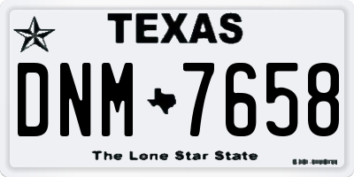 TX license plate DNM7658