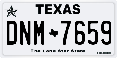 TX license plate DNM7659