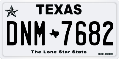 TX license plate DNM7682