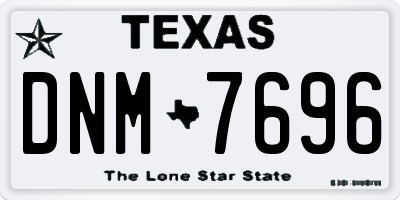TX license plate DNM7696