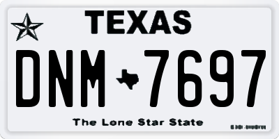 TX license plate DNM7697