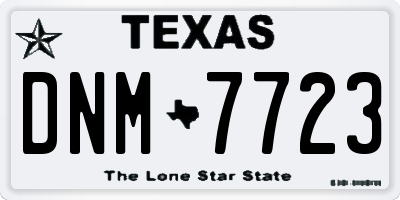 TX license plate DNM7723