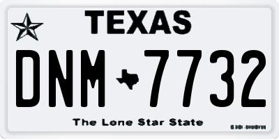 TX license plate DNM7732