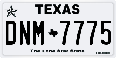 TX license plate DNM7775