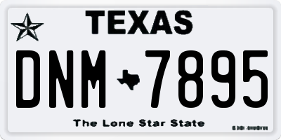 TX license plate DNM7895