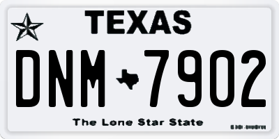 TX license plate DNM7902