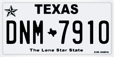 TX license plate DNM7910