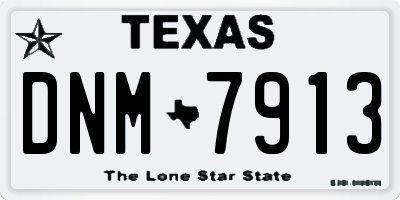 TX license plate DNM7913