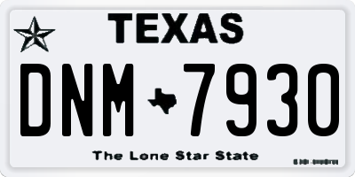 TX license plate DNM7930