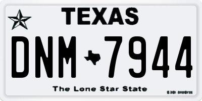 TX license plate DNM7944