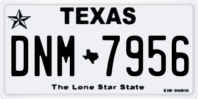TX license plate DNM7956