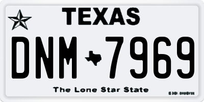 TX license plate DNM7969