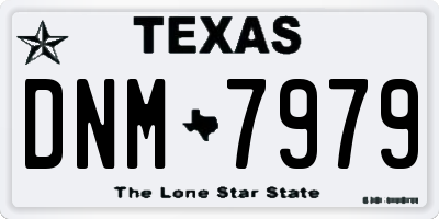 TX license plate DNM7979
