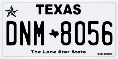 TX license plate DNM8056