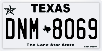 TX license plate DNM8069