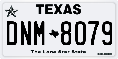TX license plate DNM8079
