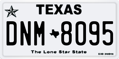 TX license plate DNM8095