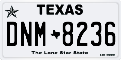 TX license plate DNM8236