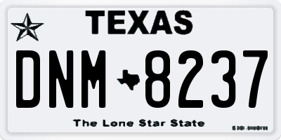 TX license plate DNM8237