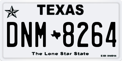 TX license plate DNM8264