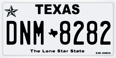 TX license plate DNM8282