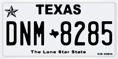 TX license plate DNM8285