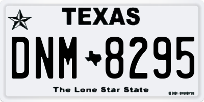 TX license plate DNM8295