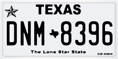 TX license plate DNM8396