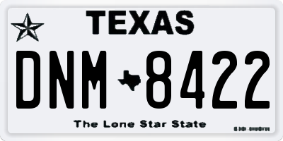 TX license plate DNM8422