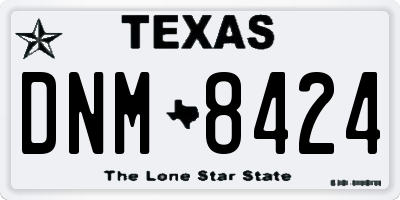 TX license plate DNM8424