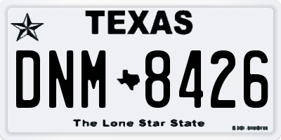 TX license plate DNM8426