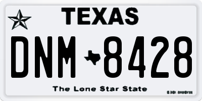 TX license plate DNM8428