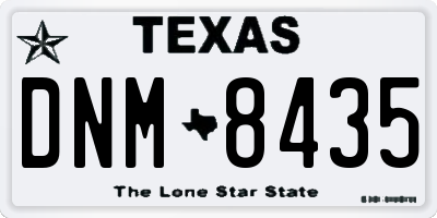 TX license plate DNM8435