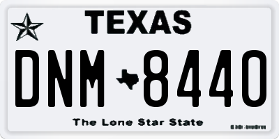 TX license plate DNM8440