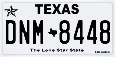 TX license plate DNM8448