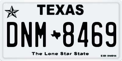 TX license plate DNM8469