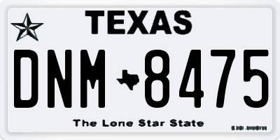 TX license plate DNM8475