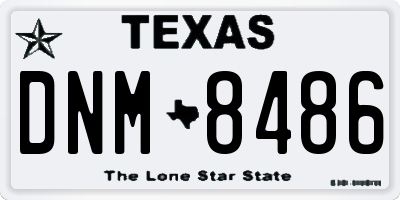 TX license plate DNM8486