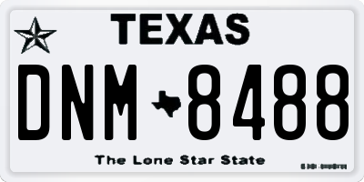 TX license plate DNM8488