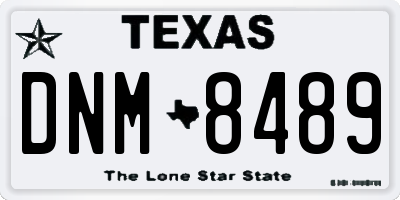 TX license plate DNM8489