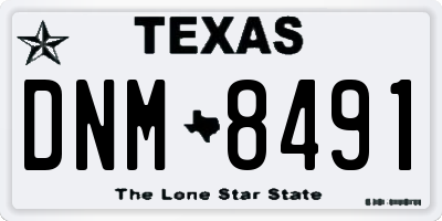 TX license plate DNM8491