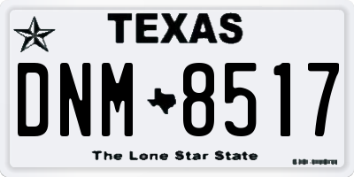 TX license plate DNM8517